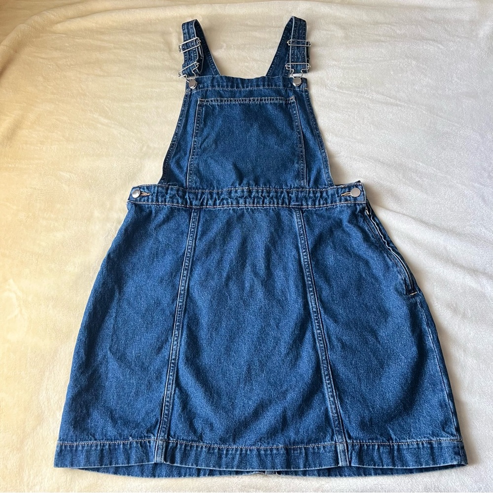 H&M Conscious Denim Overall Dress Like New